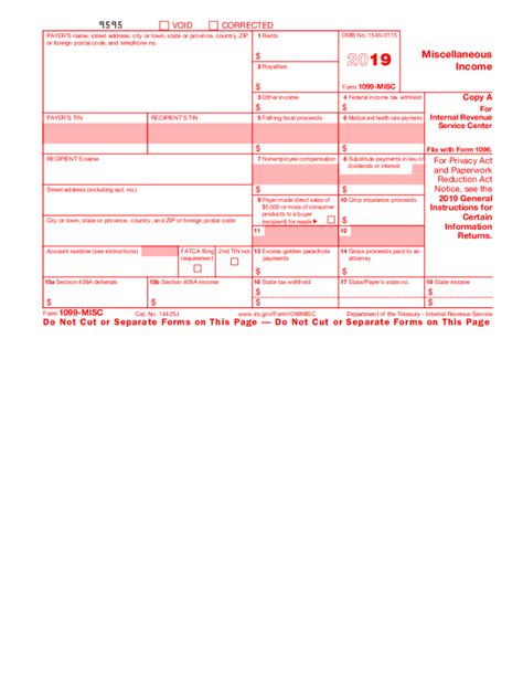 1099 Form Printable Example