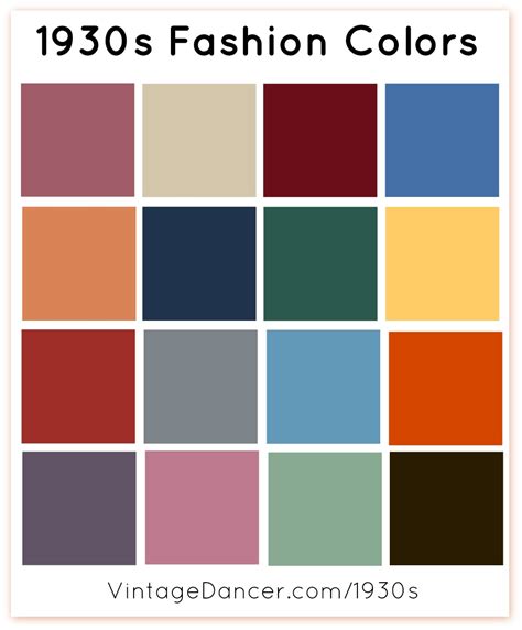 1930s Color Palette