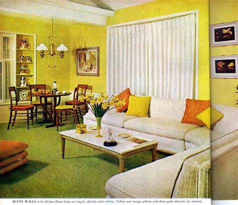 A vintage home decor featuring 1950s colors