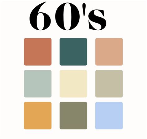 1960s Color Combinations Inspiration