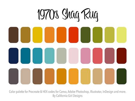 A Colorful Illustration of the 1970s Color Palette