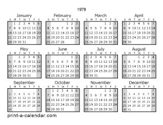 1979 Calendar Year Overview