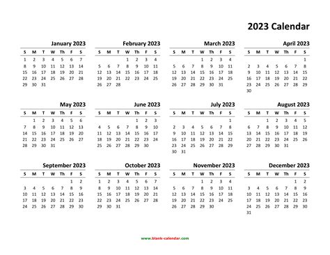 2023 Calendar Printable Free Image 10