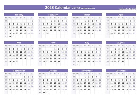 2023 Calendar Printable Free Image 6