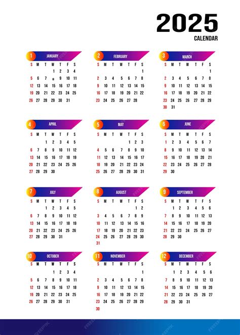 2025 Calendar Templates