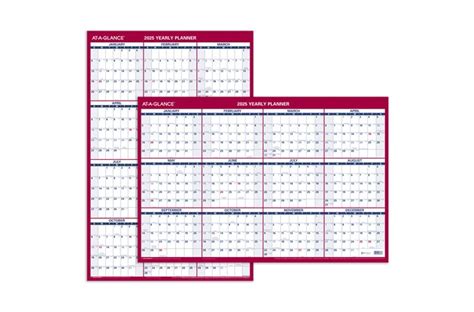 2025 Giant Reversible Erasable Wall Calendar