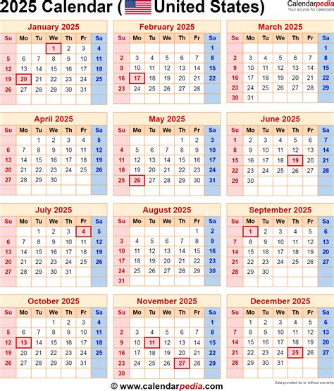 2025 Holiday Calendar