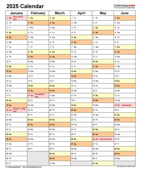 2025 Printable Calendar Template Images