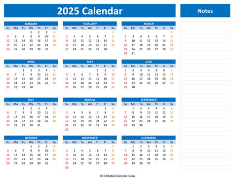 2025 Calendars for Business