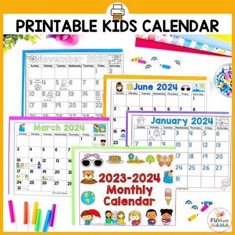 2025 Calendars for Kids