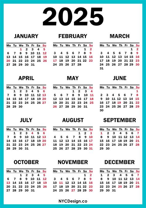 2025 Calendars with Holidays