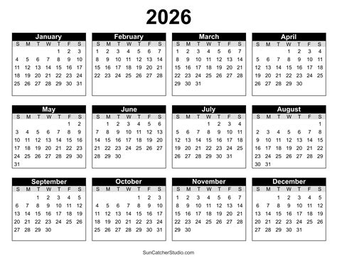 2026 Calendar Download