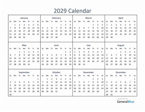 2029 calendar year stress management