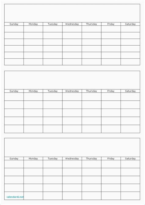 3 Month Calendar Printable for Printing