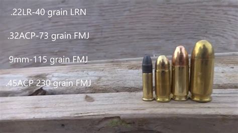 Ballistic comparison of 32 ACP and 9mm