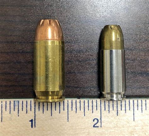 45 ACP vs 9mm caliber comparison charts