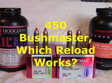 450 Bushmaster Reloading Options