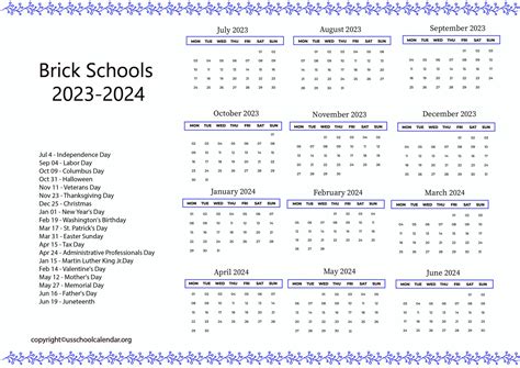 5 Brick Schools Calendar Tips