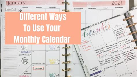 5 Ways to Use Calendar 95