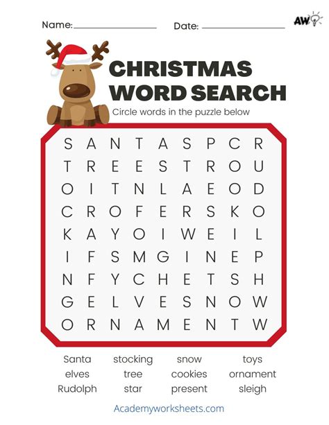 5 Christmas Word Search Printables to Enjoy