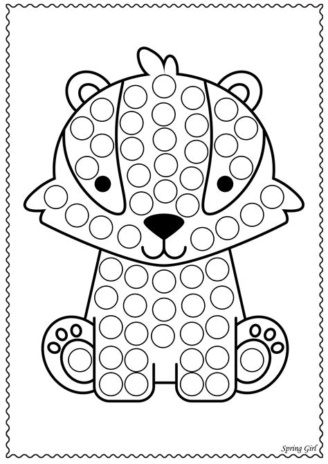 5 Dot Marker Printables Animals