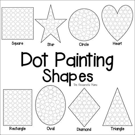 5 Dot Marker Printables Shapes