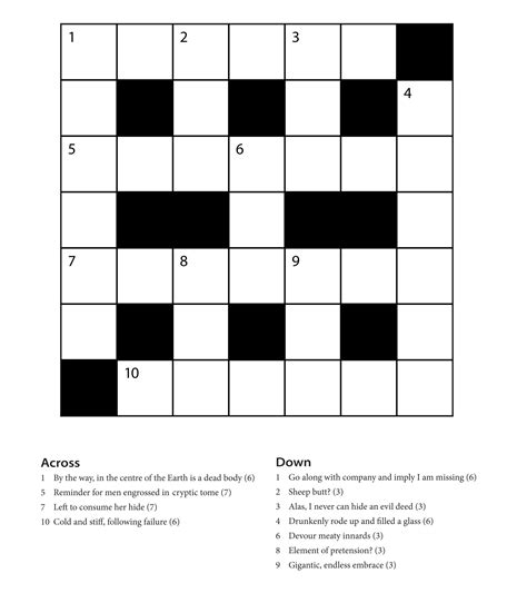 5 Free Crossword Puzzles