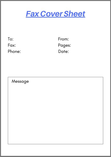 5 Free Fax Cover Sheet Templates