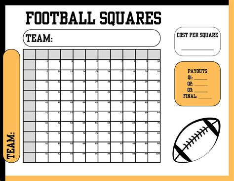 5 Free Football Squares