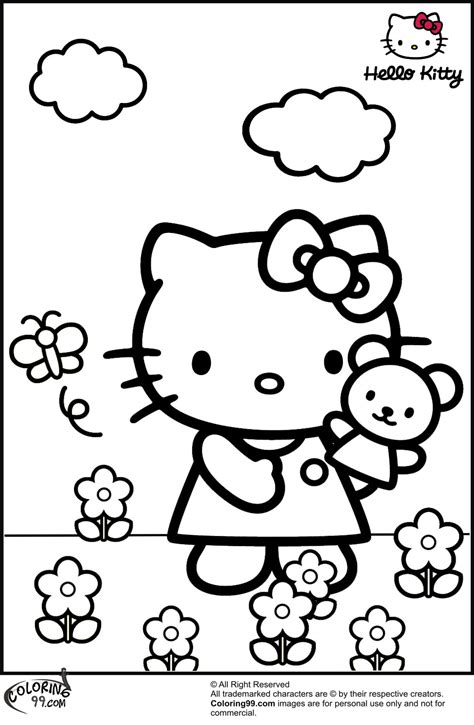 5 Free Hello Kitty Colouring Pages