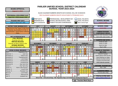 5 Pusd Calendar Structure