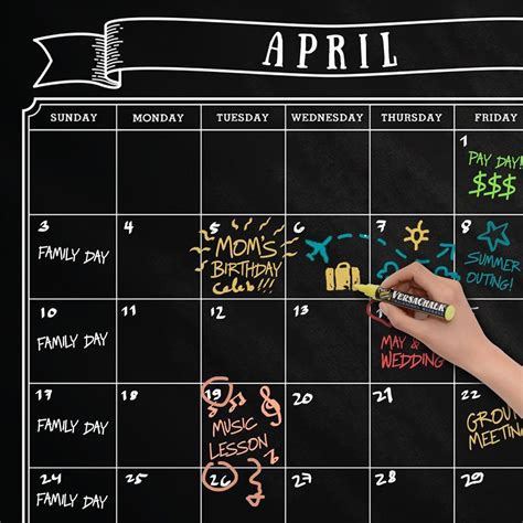 5 ways to use a chalk board calendar