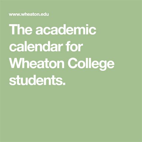 5 Ways to Utilize Wheaton College Calendar