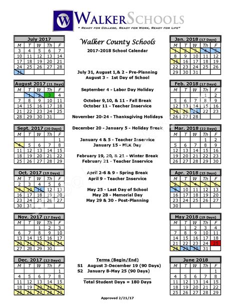 5 Ways Walker County Schools Calendar