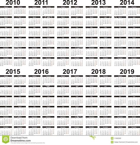 5 Year Calendar Productivity