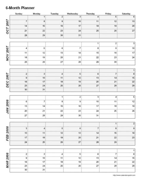 Next Steps for Using a 6 Month Calendar Template