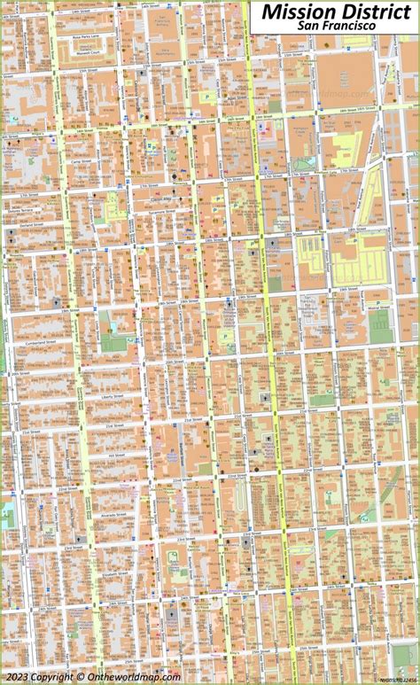 A map of the 6th and Mission neighborhood