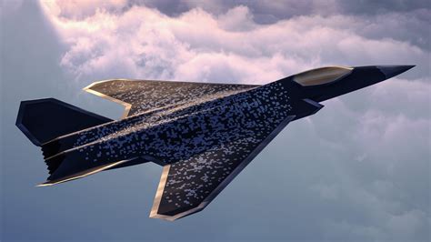 An artist's rendering of a 6th generation fighter jet's future of air combat