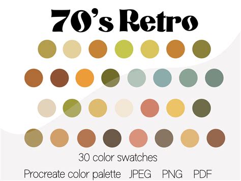 70s Fashion Color Palette