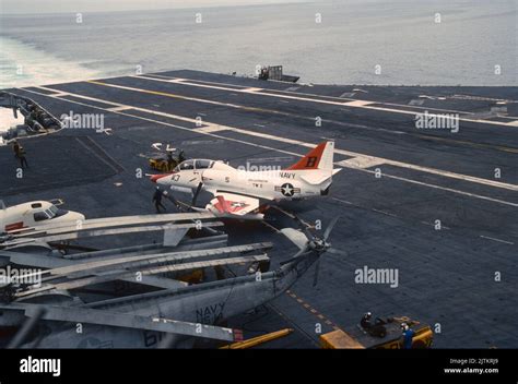 A-4 Skyhawk on aircraft carrier deck