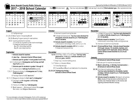 AACPS Calendar Overview