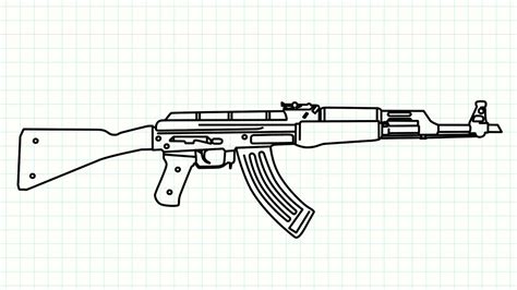 AK-47 rifle draw