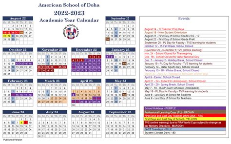 ASD 20 School Calendar Image 1