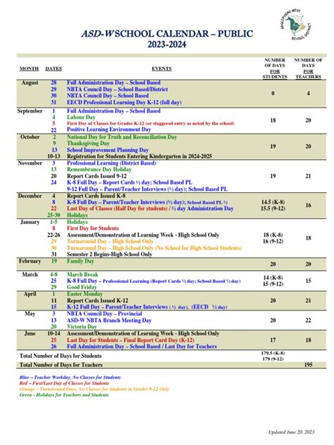 ASD 20 School Calendar Image 6