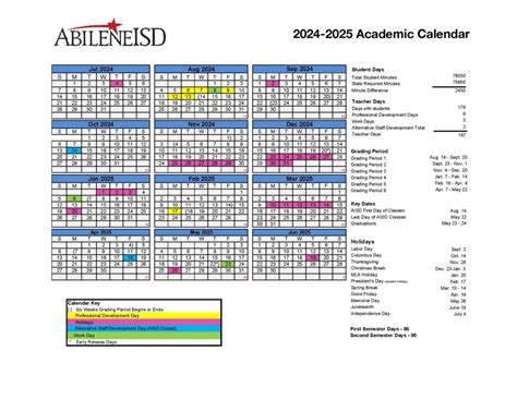 Abilene ISD Calendar Image 10