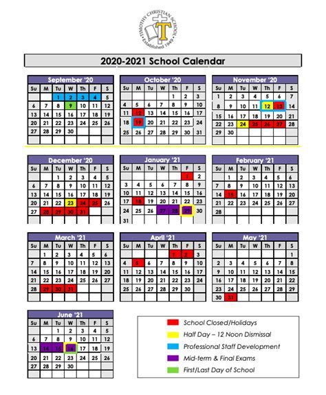 Academic Calendar Overview