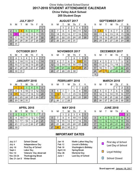 Accessing Conejo Valley Unified School Calendar