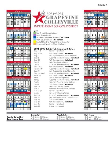 Accessing Grapevine Colleyville ISD Calendar