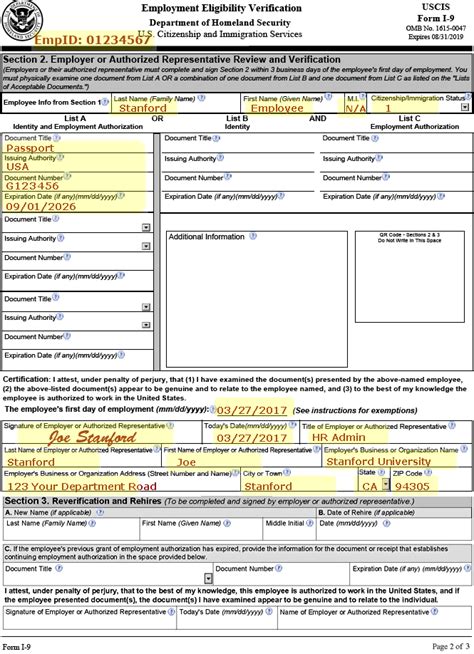 Accurate I-9 Form Completion