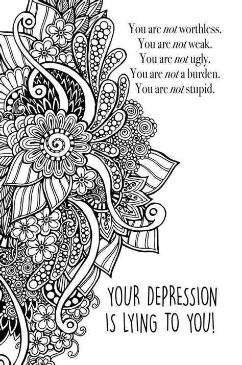 Adult Coloring Pages for Depression